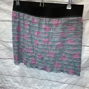 Free People Gray and Pink Mini Skirt